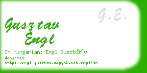 gusztav engl business card